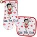 Midsouth Products Betty Boop Oven Mitt & Pot Holder Set Kiss The Cook