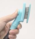 Professional Slicker Brush - Self Cleaning grooming tool for Small and Large Dogs and Cats,Free Gift Dog Bell