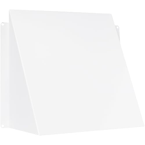 Vent Systems 200 x 200 mm / 8" x 8" Inch Vent Cover - Galvanized Steel Air Vent Deflector/Dryer Vent Cover - White Rectangular Vent Hood for External Ventilation - Outdoor Metal Cap/Metal Grid