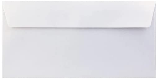 DL (110mm x 220mm) Coloured Envelopes for Greetings Cards Party Invitations & Craft - Pack of 24 (White Peel and Seal)