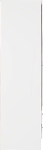 Seconique Nevada 3 Door 2 Drawer Wardrobe White Gloss Metal Handles view 5