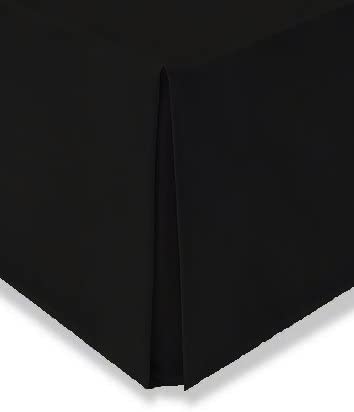 Comfy Nights Plain Pollycotton Percale Pleated Platform Base Valance (Single, Black)
