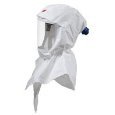 3M S-757 Standard S-Series Versaflo White Painter's Hood Assembly with Inner Shroud and Premium Head Suspension, Plastic, 10.2