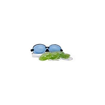 Tranquileyes XL Warm Compress with Microwavable Beads for Severe Dry Eye Relief (Blue)
