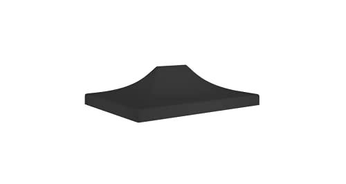 Partyzelt-Dach 4x3 m Schwarz 270 g/m² Gartenbauten Pavillon-Rahmen Dächer für Pavillions stabil