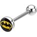 Body Candy Officially Licensed DC Comics Stainless Steel Batman Logo Barbell Tongue Ring 5/8