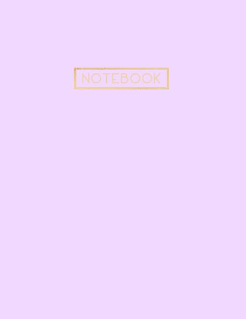 Notebook: Lilac Lined Journal, Simple Minimalistic Notebook to Write In for Women & Girls, Cute Light Purple Diary, Composition Book (8.5 x 11 Large)