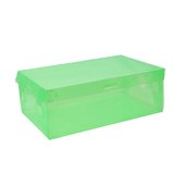 Ioffersuper Clear Plastic Colorful Storage Boxes Shoe Container Organizer Holder Case Green