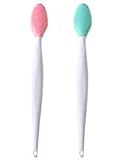 Lip Brush Tool,Double-Sided Silicone Exfoliating Lip Brush (2PCS)