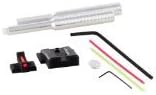 Dawson Precision S&amp;W M&amp;P .22 Compact Fixed Carry Sight Set - Black Rear &amp; Fiber Optic Front