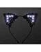 Black Lace Kitty Ear Headband - LED Light Up Costume Cat Ears