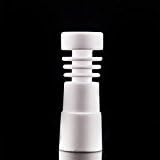932 SCIENCE LAB EQUIPMENT - 18MM CERAMIC CUP / 14MM CERAMIC C CAP COMBO FEMALE WHITE