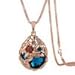 Hen night Austrian Crystal Rose Gold Wheat Shape Pendant Necklace.The Treasure in Cornfield