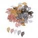 75Pieces Vintage Hollow Filigree Leaf Charms Pendants Jewelry Findings