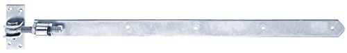 Alberts 318260 Pernio, Recto, extremidad redondeada, ajustable en 30 mm, Galvanizado, pasivado con capa gruesa, 660 x 40 mm