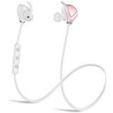 Sweatproof Sports Bluetooth Headphones KindaiYi Best Wireless in Ear Earbuds w/Mic IPX4 Waterproof Cordless Earphones Noise Cancelling Headsets for Gym Workout 10 Hours Play Time (Rose Gold)