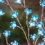 Lighted Floral Starburst Branches Garden Decor Yard Stakes - Set Of 3, Blue