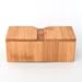 Bamboo Salt & Pepper Box - 100% Natural Wood by Simply Natural Bliss that is Environmentally Friendly - 2 Pot Box for Salt or Spices