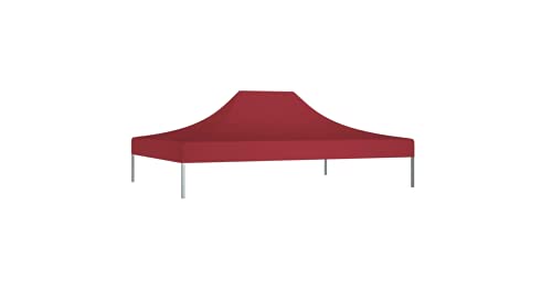 Partyzelt-Dach 4,5x3 m Burgunderrot 270 g/m² Gartenbauten Pavillon-Rahmen Dächer für Pavillions stabil – Bild 3