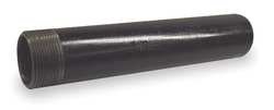 Industrial Grade 1CPK6 Nipple, 3/8 x 1 1/2 In, Black Steel