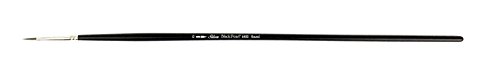 Silver Brush 6400-0 Black Pearl Mightlon Synthetic Long Handle Brush, Round, Size 0 - Thumbnail 3