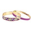 Vera Bradley Bangle Bracelet Set - Plum Crazy - NWT