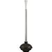 Kleen Freak 3010000 Antibacterial Germ Guard Toilet Plunger with Aluminum Handle and Maximum Plunging Power, Black/Polished