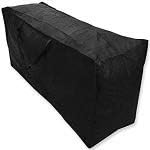 KINAKE Heavy Duty 600D Material Water Resistant Outdoor Garden Furniture Cushion Storage Bag with Fully Zipped Opening Carry Handles and Storage Bag - Protect Your Cushions from Dirt Dust