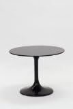 24" Tulip Black Marble Side Table