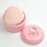 Sanrio Hello Kitty Baby After-bath Powder Puff Kit Container Dispensor Case Pink