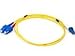 Monoprice Single-Mode Fiber Optic Cable - LC to LC, UL, 9/125 Type, Duplex, Corning, 2mm Cable Diameter, 1 Meter, Yellow