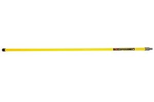 Structron 60242 SS72 Fiberglass Handle with Metal Threaded Tip, 1" x 72" Straight, Yellow