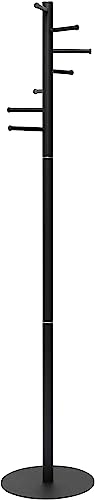 Maul Mauulcaurus Coat Stand | Sturdy, Space-Saving Standing Coat Rack | Stable Clothes Stand Ideal for Entrance Areas, Office Spaces or Home | Black