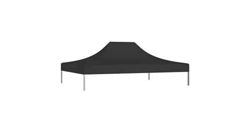 Partyzelt-Dach 4,5x3 m Schwarz 270 g/m² Gartenbauten Pavillon-Rahmen Dächer für Pavillions stabil – Bild 4