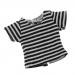 Baoblaze Trendy Elastic Striped Shirt Tops for 12inch Blythe Momoko Pullip Dolls Casual Outfit Clothes Accessories Black