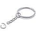 Metal Split Keychain Ring Parts - 50 Key Chains with 28mm Open Jump Ring and Connector - Make Your Own Key Ring primary