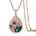 Hen night Austrian Crystal Rose Gold Wheat Shape Pendant Necklace.The Treasure In Cornfield