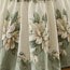 Collections Etc Magnolia Garden Floral Leaf Rod Pocket Window Curtains - Country Cottage Chic Design, Sage, Panel Pair