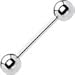 Body Candy Stainless Steel Straight Barbell Tongue Ring 14 Gauge 5/8