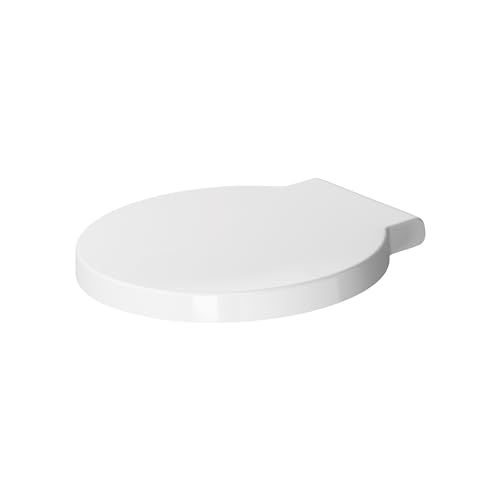 Duravit Toilet seat Starck 1, Soft Close Toilet seat, Urea thermoset Toilet lid, Toilet Cover with Stainless Steel Hinges, White