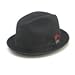 Dobbs Rocky - Wool Fedora Hat (6 7/8) Black