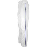 Mizuno Men's Premier Full Length Relaxed Piped Pant (White-Royal, Small) Image