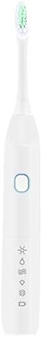 (White-A) Adults electronic toothbrush sonic toothbrush USB rechargeable ultrasonic toothbrush 2 minute auto timer, 2 pcs replacement brush, quiet, low noise tooth whitening 5 modes IPX7 waterproof