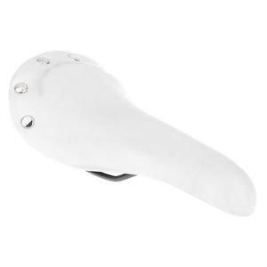 white bicycle saddle