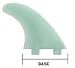 FCS Surf ll MR PC Tri Retail Fin Set, Multi Xlarge