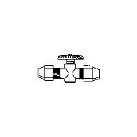 Motorhome and RV Plumbing Water Line Straight Stop Valve 3/4 MPT x 1/2 MPT
