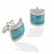 Sterling silver larimar cufflinks