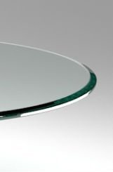 60" Inch Round Glass Table Top 1/2" Thick Tempered Beveled Edge by Fab Glass and Mirror
