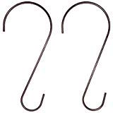 Hardware Hangups 12 Inch Heavy Duty Stainless Steel S Hooks / Tree Branch / Garden Hooks for Hanging Plants, Bird Feeders, Baskets, and More - Quantity of 2 - Made in the USA!