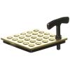 Ebbe E4402 Square Shower Drain Grate, Satin, Gold